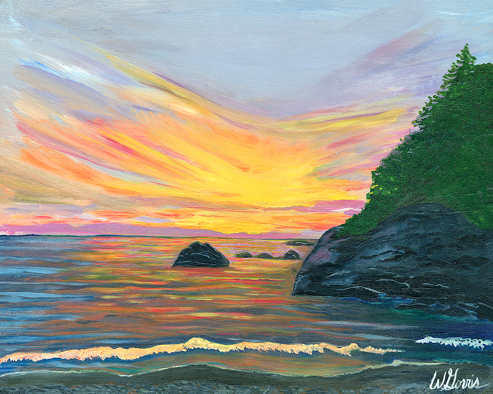 Still Water Cove 11in x 14in-Giclée Acrylic on Canvas
