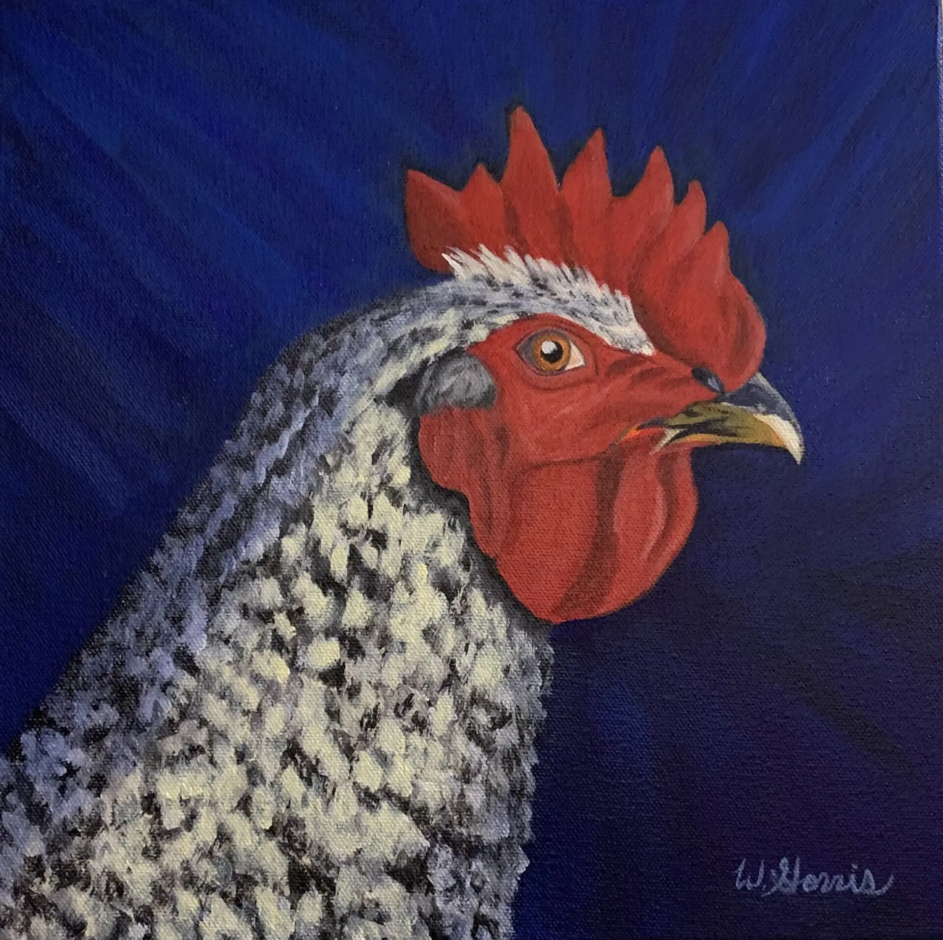 Polka Doodle Do 12in x 12in, Original!