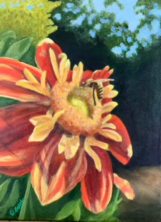 Pooh Bear & the Bee 16in x 12in, Original